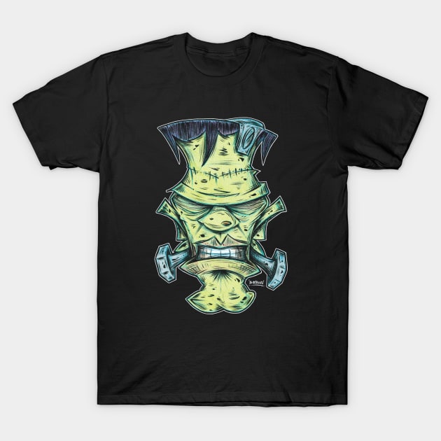 "Frankenscream!" T-Shirt by PheckArt